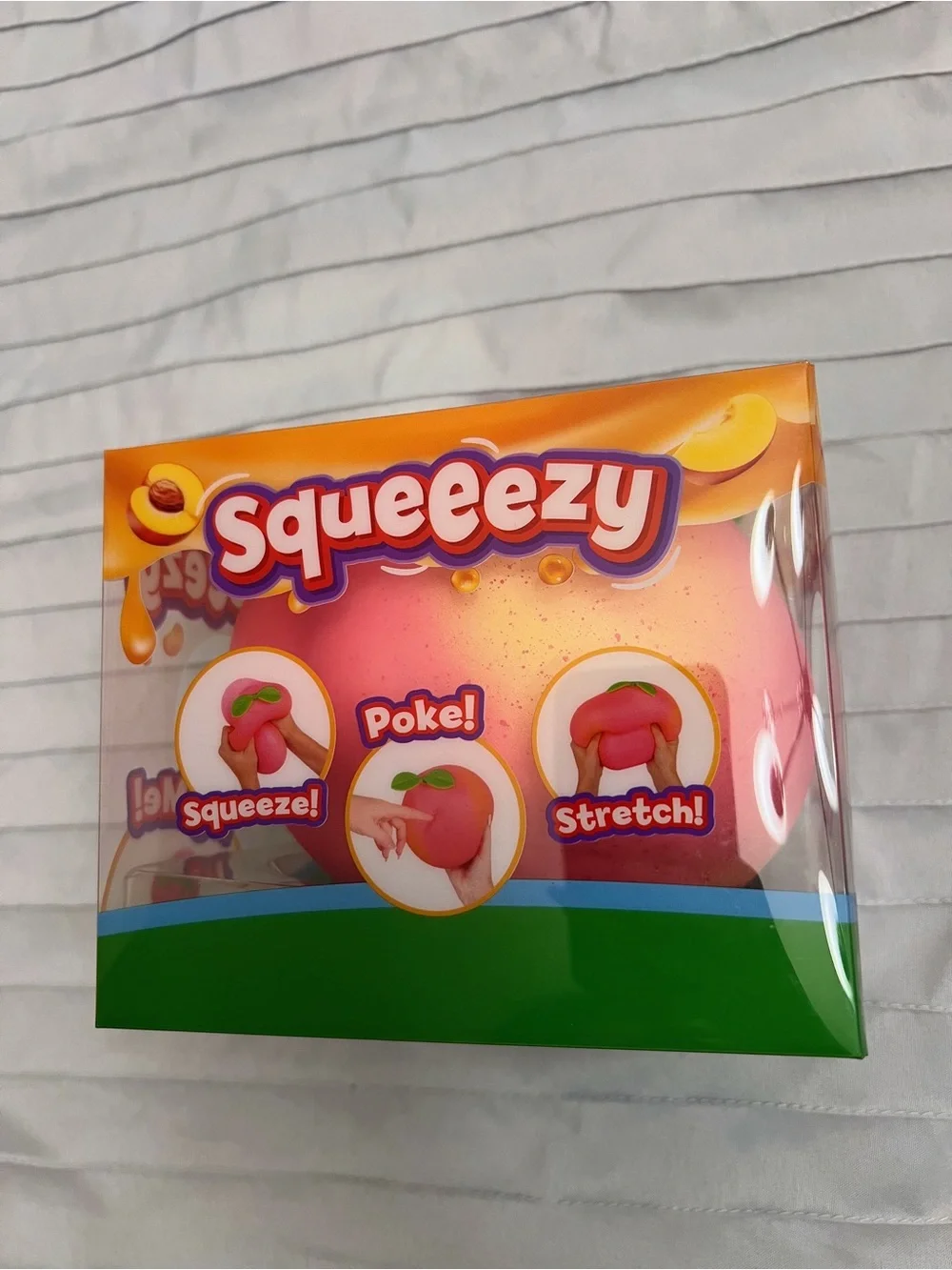 Sunny Days- Squeeezy Peach- Pink- Squishy Fidget Sensory Fruit Toy- Toymendous